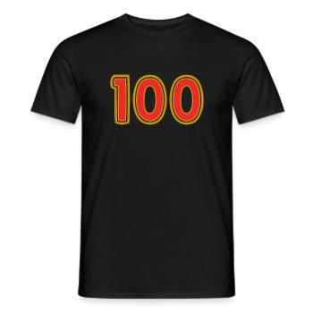 100. 100 ANS. 100e ANNIVERSAIRE. ANNIVERSAIRE 100 - T-shirt homme - noir - Devant - AI Model Male 178 light (178cm)