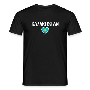 Kazakhstan Kazakh flag Kazakhstan - Men's T-Shirt - black - Front - AI Model Male 178 light (178cm)