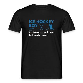 Sport Boy Definition Ice Hockey - Männer T-Shirt - Schwarz - Vorne - AI Model Male 178 light (178cm)