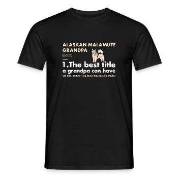 Définition de grand-père malamute d’Alaska - T-shirt homme - noir - Devant - AI Model Male 178 light (178cm)