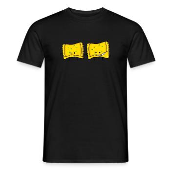 Maultaschen pairs - Men's T-Shirt - black - Front - AI Model Male 178 light (178cm)