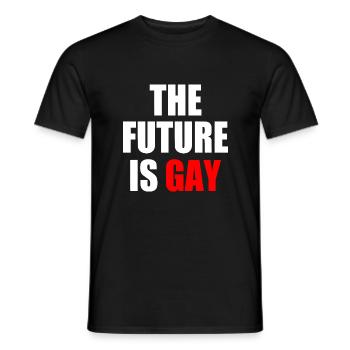 The future is gay - Men's T-Shirt - black - Front - AI Model Male 178 light (178cm)