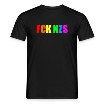 Fck nzs - Männer T-Shirt - Schwarz - Vorne - AI Model Male 178 light (178cm)