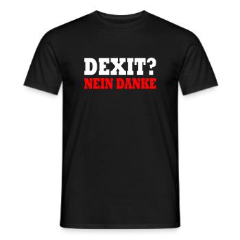 Dexit non merci - T-shirt homme - noir - Devant - AI Model Male 178 light (178cm)