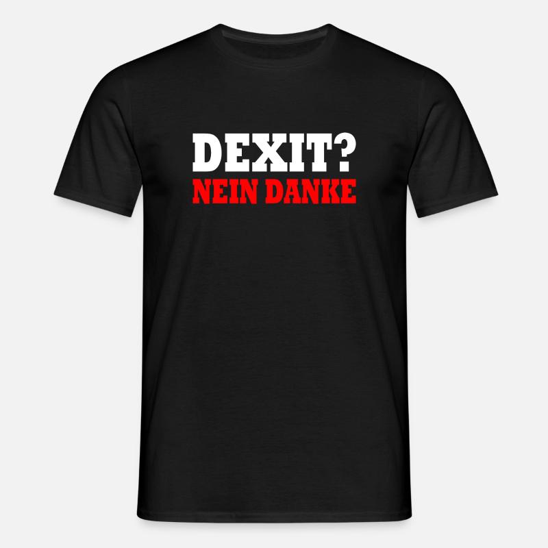 Dexit no thanks - Men's T-Shirt - black