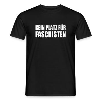 kein platz für faschisten - Männer T-Shirt - Schwarz - Vorne - AI Model Male 178 light (178cm)