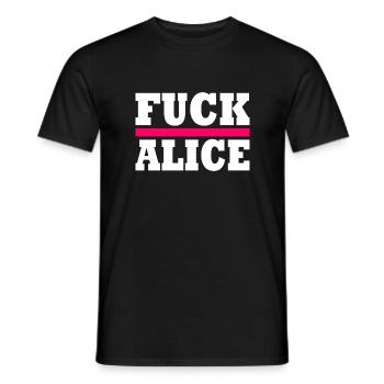 Fuck alice - T-shirt homme - noir - Devant - AI Model Male 178 light (178cm)