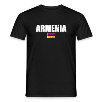 Armenia Armenien Armenisch Flagge Stolzer Armenier - Männer T-Shirt - Schwarz - Vorne - AI Model Male 178 light (178cm)
