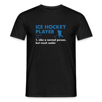 Sport Player Definition Ice Hockey - Männer T-Shirt - Schwarz - Vorne - AI Model Male 178 light (178cm)