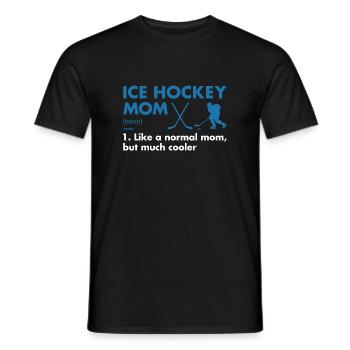 Sport Mom Definition Ice Hockey - Männer T-Shirt - Schwarz - Vorne - AI Model Male 178 light (178cm)