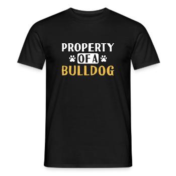 Property Of A Bulldog - Men's T-Shirt - black - Front - AI Model Male 178 light (178cm)