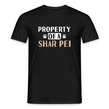 Property Of A Shar Pei - Men's T-Shirt - black - Front - AI Model Male 178 light (178cm)