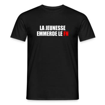 Fuck the National Front - Men's T-Shirt - black - Front - AI Model Male 178 light (178cm)