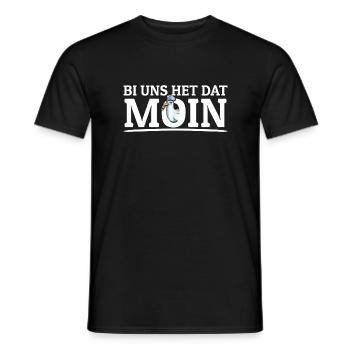 Bi uns het dat Moin Plattdeutsche Norddeutschland - Männer T-Shirt - Schwarz - Vorne - AI Model Male 178 light (178cm)