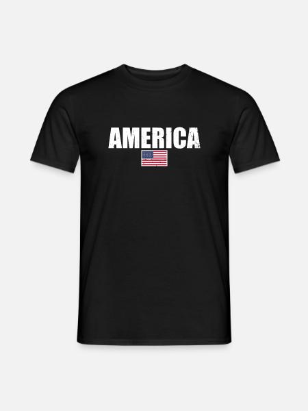 Amérique Drapeau américain États-Unis - T-shirt homme - noir