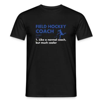 Sport Coach Definition Field Hockey - Men's T-Shirt - black - Front - AI Model Male 178 light (178cm)