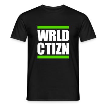world citizen - Wrld ctizn - T-shirt homme - noir - Devant - AI Model Male 178 light (178cm)