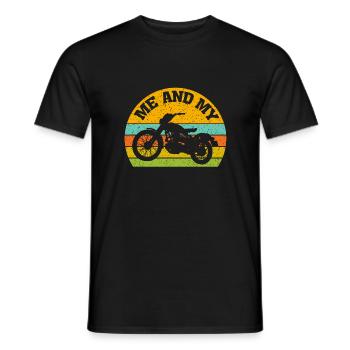 Ich und mein Motorrad - Männer T-Shirt - Schwarz - Vorne - AI Model Male 178 light (178cm)