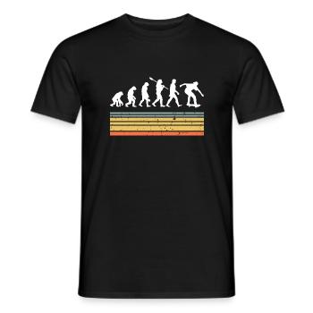 Skate Skateboard Evolution - Männer T-Shirt - Schwarz - Vorne - AI Model Male 178 light (178cm)