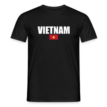 Vietnam Vietnamesische Flagge Vietnamese - Männer T-Shirt - Schwarz - Vorne - AI Model Male 178 light (178cm)
