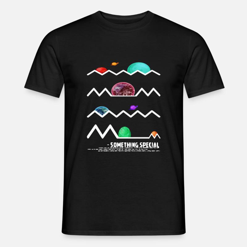 Space with planets - Men's T-Shirt - black
