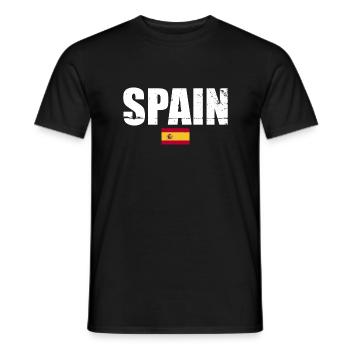 Espagne Espagne Vintage Drapeau espagnol - T-shirt homme - noir - Devant - AI Model Male 178 light (178cm)