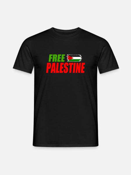 Free palestine - Männer T-Shirt - Schwarz