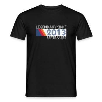 Retro SiFi Legendary depuis septembre 2013 - Naissance - T-shirt homme - noir - Devant - AI Model Male 178 light (178cm)
