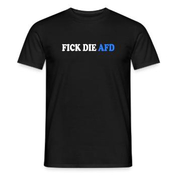 Fick die afd - Männer T-Shirt - Schwarz - Vorne - AI Model Male 178 light (178cm)