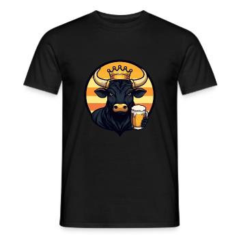 Stier Bier - Männer T-Shirt - Schwarz - Vorne - AI Model Male 178 light (178cm)