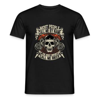 T-shirt Motard Motard 26 - T-shirt homme - noir - Devant - AI Model Male 178 light (178cm)
