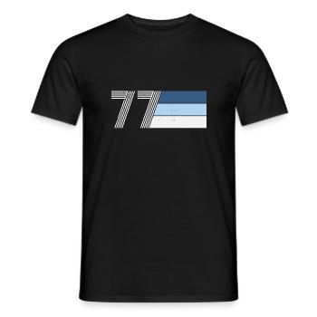 Vintage 1977 birthday 77 RETRO - Men's T-Shirt - black - Front - AI Model Male 178 light (178cm)