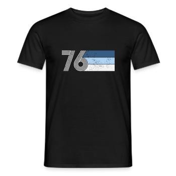 Vintage 1976 birthday 76 RETRO - Men's T-Shirt - black - Front - AI Model Male 178 light (178cm)