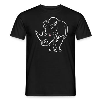 RHINO - Männer T-Shirt - Schwarz - Vorne - AI Model Male 178 light (178cm)