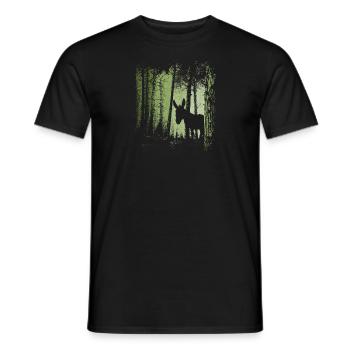 Forest Donkey Mule Silhouette - Men's T-Shirt - black - Front - AI Model Male 178 light (178cm)