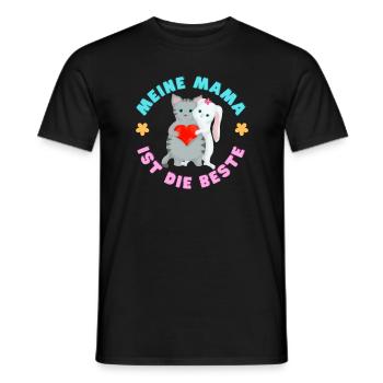 Meine Mama ist die Beste - Männer T-Shirt - Schwarz - Vorne - AI Model Male 178 light (178cm)