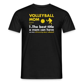 Sport Maman Définition Volleyball - T-shirt homme - noir - Devant - AI Model Male 178 light (178cm)