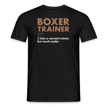 Boxer Trainer Definiton - Men's T-Shirt - black - Front - AI Model Male 178 light (178cm)