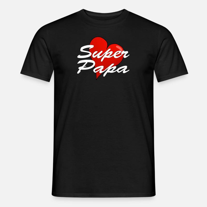 SUPER PAPA - Männer T-Shirt - Schwarz