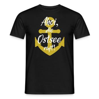 Ahoi die ostsee ruft - Männer T-Shirt - Schwarz - Vorne - AI Model Male 178 light (178cm)