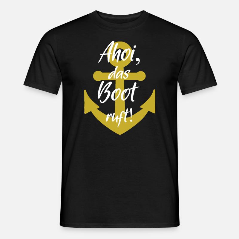 Ahoi das boot ruft - Männer T-Shirt - Schwarz