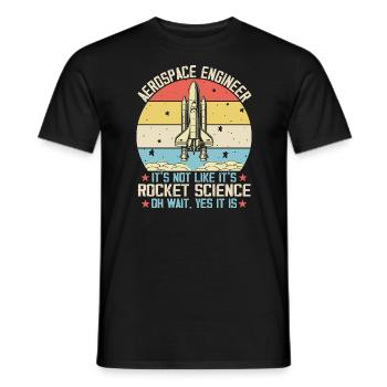 Ingénieur aérospatial pour la science des fusées - T-shirt homme - noir - Devant - AI Model Male 178 light (178cm)