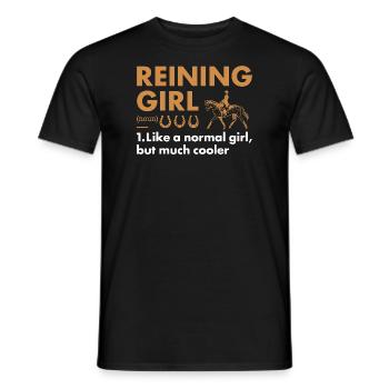 Pure Girl Définition Reining - T-shirt homme - noir - Devant - AI Model Male 178 light (178cm)