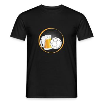 Bierkrug Handball lustige Geschenkidee Biertrinker - Männer T-Shirt - Schwarz - Vorne - AI Model Male 178 light (178cm)