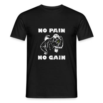 Pas de douleur, pas de gain - T-shirt homme - noir - Devant - AI Model Male 178 light (178cm)