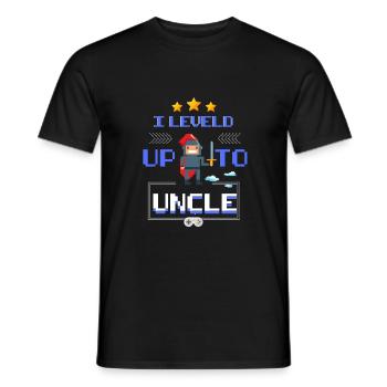J'ai nivelé à oncle - je vais cadeau oncle - T-shirt homme - noir - Devant - AI Model Male 178 light (178cm)