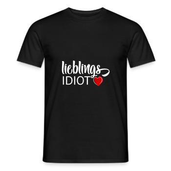 Favorite idiot - Men's T-Shirt - black - Front - AI Model Male 178 light (178cm)