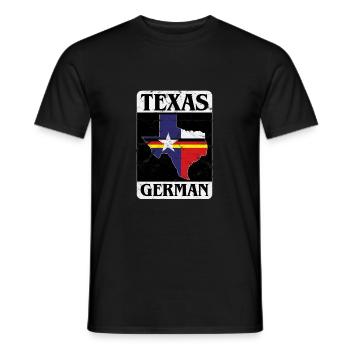 Texas allemand cool idée cadeau fière allemande - T-shirt homme - noir - Devant - AI Model Male 178 light (178cm)