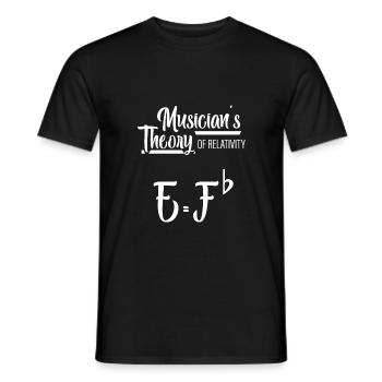 Musician's Theory Of Relativity - Men's T-Shirt - black - Front - AI Model Male 178 light (178cm)