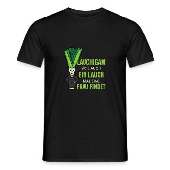 Lauchigam Polterabend Junggeselle Geschenkidee Lol - Männer T-Shirt - Schwarz - Vorne - AI Model Male 178 light (178cm)